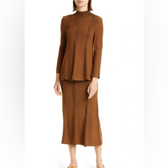 Misook Tonal Striped Sweater Set